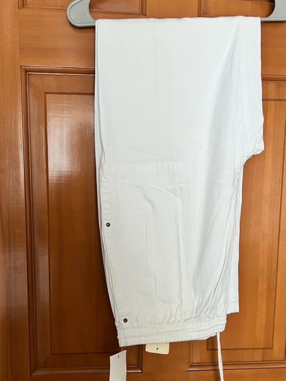 Vintage 1980s Toucan Country White Cotton Drawstring Pants L 38 NWT